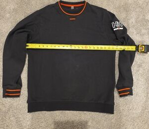 Helly Hansen Black Crewneck Sweater with Orange Accents